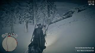 Red Dead Redemption 2_almost get trampled by Legendary Snow Flake Moose