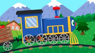 Baby Train Carrying Cars -  Meow Meow Kitty  -  song for kids