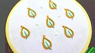 Hand embroidery of an allover design,easy and beautiful