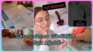 11. Sınıf Ders Çalışma Günlüğüm |AYT netlerim, Aralık ayı, Eşit ağırlık #yks2023 #studyvlog #ayt