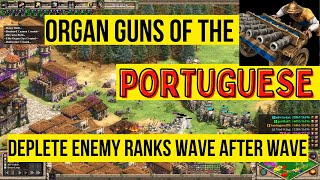 AOE2: PORTUGUESE ORGAN GUN AND CANNON DEFENSE AGAINST KHMER ELEPHANTS AND JAPANESE INFANTRY