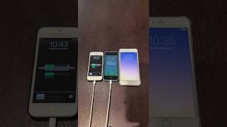 iPhone 5 on iOS 8 vs iPhone 5c on iOS 8 vs iPhone 6 Plus on iOS 9 boot up test #shorts #iphone #ios