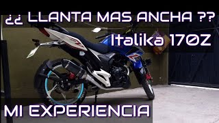 Llanta más ancha en 170z Italika || Michelin Pilot street || mi opinión