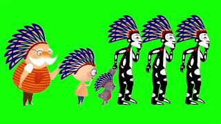 indians grandpa mango and bunny dancing to i'm yous by jason mraz blue headdresses 3