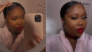 SLEEK LOW  BUN TUTORIAL ON NATURAL HAIR FT BABY HAIRS ROUTINE