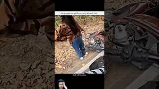 Helping cute girl on petrol khatam#shorts #bike #rider #cutegirl #scooty #petrol #helping #short