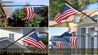 HOOSUN Flag Pole Kit 6 FT,Flag Pole with Bracket,Heavy Stainless Steel Garden Flagpole, Home,Commer