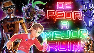 De PEOR A MEJOR ANIMATRONICO Del DLC RUIN - FNaF Security Breach RUIN || Opinión