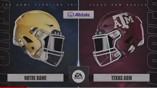 Week 1 | Notre Dame (0-0) vs. Texas A&M (0-0) | NCAA 25 Simulation