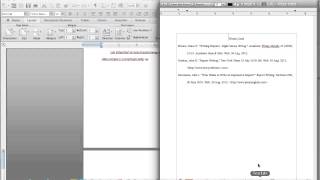 Formatting a Workd Cited Page in Word