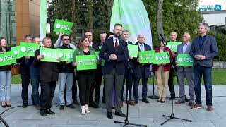 Briefing prasowy Wicepremiera Władysława Kosiniaka-Kamysza w Busku-Zdroju