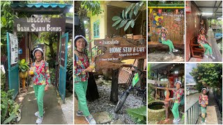 บ้านสวนโบนัส Homestay&cafe ตลาดบ้านไม้ชายคลอง ที่เที่ยวต้องไปฝั่งธนบุรี