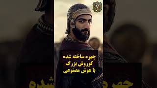 چهره ساخته شده کوروش بزرگ با هوش مصنوعی. #shortvideo  #کوروش #ایران #شاه