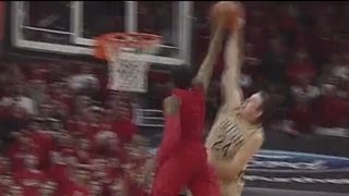 Kevin Ware MONSTER BLOCK on Pat Connaughton - Louisville vs Notre Dame 3.9.2013