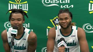 UNCW MBB Elijah Jamison & Khamari McGriff | Postgame vs Fayetteville State, 10-30-24