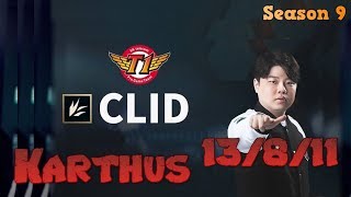 T1 Clid Stream - Clid Karthus KDA 13/8/11 - Patch 9.19 LoL Season 9 KR Ranked