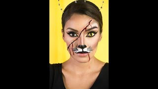 Bloody Cat Make-up Tutorial | Halloween 2017 |  How To Apply Scratch