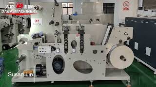 Rotary die cutting machine for gun label