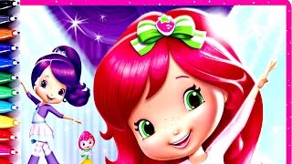 Strawberry Shortcake Princess Coloring Book Pages Learn Color For Kids How To Paint