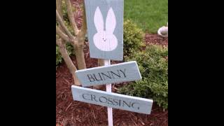 DIY Bunny Crossing Sign