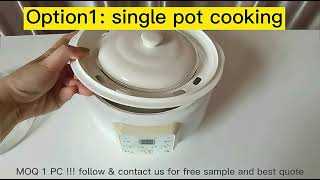 Tonze Multi use mini steam slow cooker