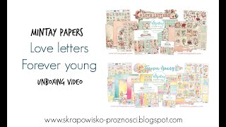 Mintay Papers "Love letters" and "Forever young" collections - unboxing video