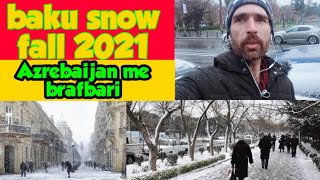 #Azerbaijan #Baku  snow fall in baku 2021/ beautiful snow fall in Azrebaijan baku 2021