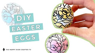 Easy Floral Easter Eggs Decorating