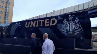 West Ham vs Newcastle today the nufc squad head off for the match