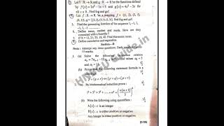 B.Sc IT 1st Semester/MATHEMATICAL FOUNDATION /QUESTION PAPER/2018-19/hnbgu/@classaholic590