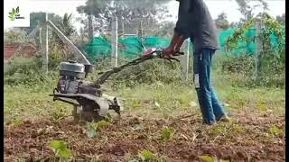 How to till a land with  a 7hp power weeder inside a crops