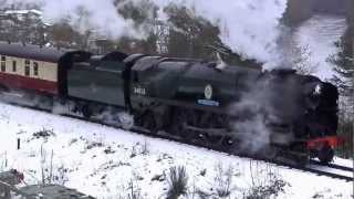 Severn Valley Railway - Sir Keith Park with 10 Carriages departs Highley