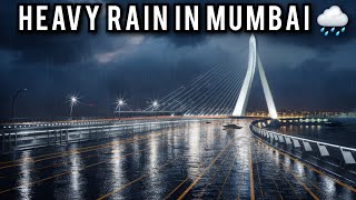 Bandra-Worli Sea Link Bridge in Rain | Heavy Rain in Mumbai | Mumbai ka Monsoon #rizwanali #vlog