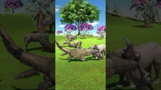 Jurassic Rumble Rhino vs Purussaurus Face off