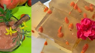 How to make tomatoes smoothie  and osmanthus jelly with goji berries