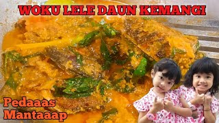 MASAK WOKU LELE DAUN KEMANGI II MASAK LELE BUMBU PEDAS #masaklele #lelebumbupedas #lele #kemangi