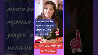 #работавпольше #трудоустройство