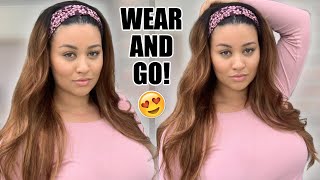 Wear&Go Ombre Highlight Headband Wig 😍 No Glue/Work Needed | Beautyforever Hair