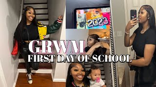 GRWM: FIRST DAY OF SCHOOL 2023*COLLEGE EDITION *! | spring semester, morning routine, hair & more