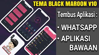 TEMA BLACK MAROON MIUI 10 TEMBUS WHATSAPP & SEMUA APLIKASI BAWAAN