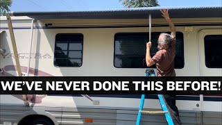 RV Awning Fail! First Time Opening in 2 Years!