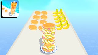 Pancake Run 🥞😋 All Levels Gameplay Android,ios (Levels 1-4)