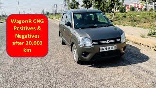 Maruti Suzuki Wagonr CNG Positives & Negatives after 20000 km