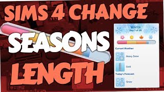 Sims 4 - How to change Seasons Length