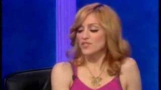 Madonna putting on her infamous british accent!