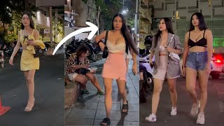 [4K] Bangkok Nightlife 2024, Downtown Night Walk, Beautiful Freelancers!