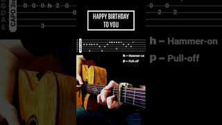 Learn To Play Happy Birthday To You | Fingerstyle Guitar Cover + TABS #shorts