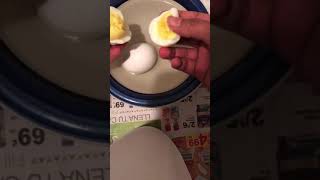 Egg in the air fryer. hard boiled eggs.