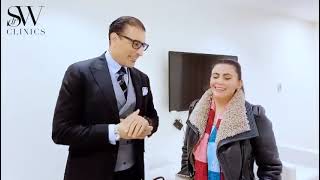 Famous Egyptian actress Dana Hamdan talking about her facial aesthetic treatment with Dr Wakil