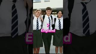 Top 10 Most Beautiful School Uniform In The World 💯🖤#youtubeshorts #shorts #viral #viralvideo